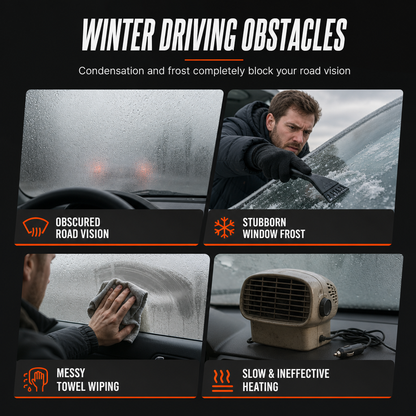 Defog Windshields Instantly! Rotating Dual-Mode Car Heater Blower