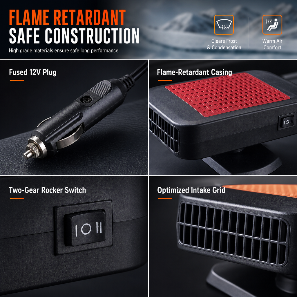 Defog Windshields Instantly! Rotating Dual-Mode Car Heater Blower